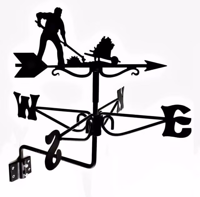 Espira Gardener Mini Metal Weathervane in Black