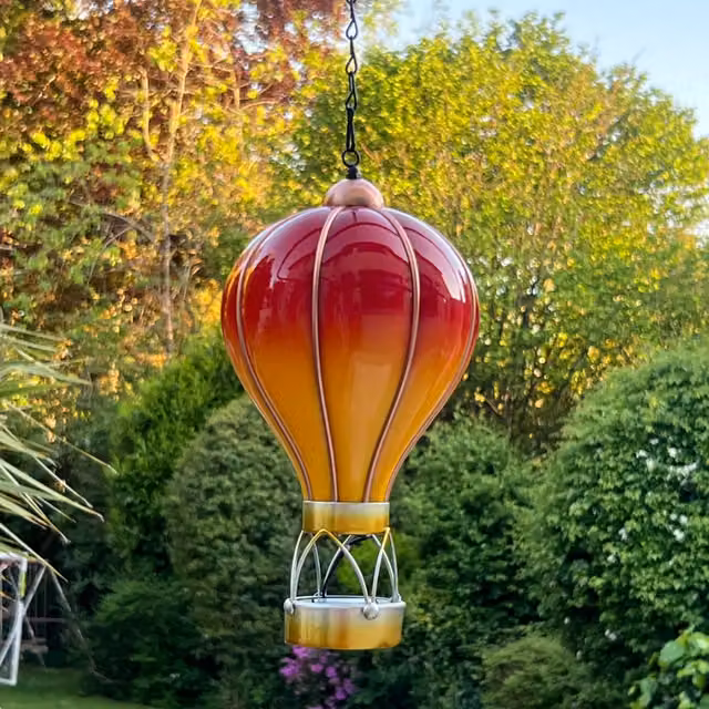 Betley Butterfly Red Solar LED Hanging Garden Light, Diameter: 14 cm