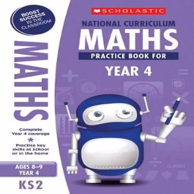 Scholastic Year 4 National Curriculum Maths Practice Book, Purple Paperback