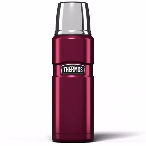 Thermos Stainless King Vacuum Insulated Flask with Carry Handle, Pink, 470ml