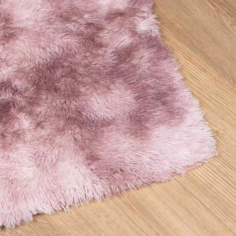 Berkfield Home NAVARRA Shaggy High Pile Rug, Dusty Pink, W: 80 cm x L: 150 cm – 2
