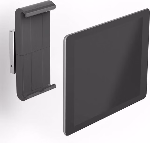 Durable Universal Aluminium Tablet Holder and iPad Wall Mount in Silver or Black