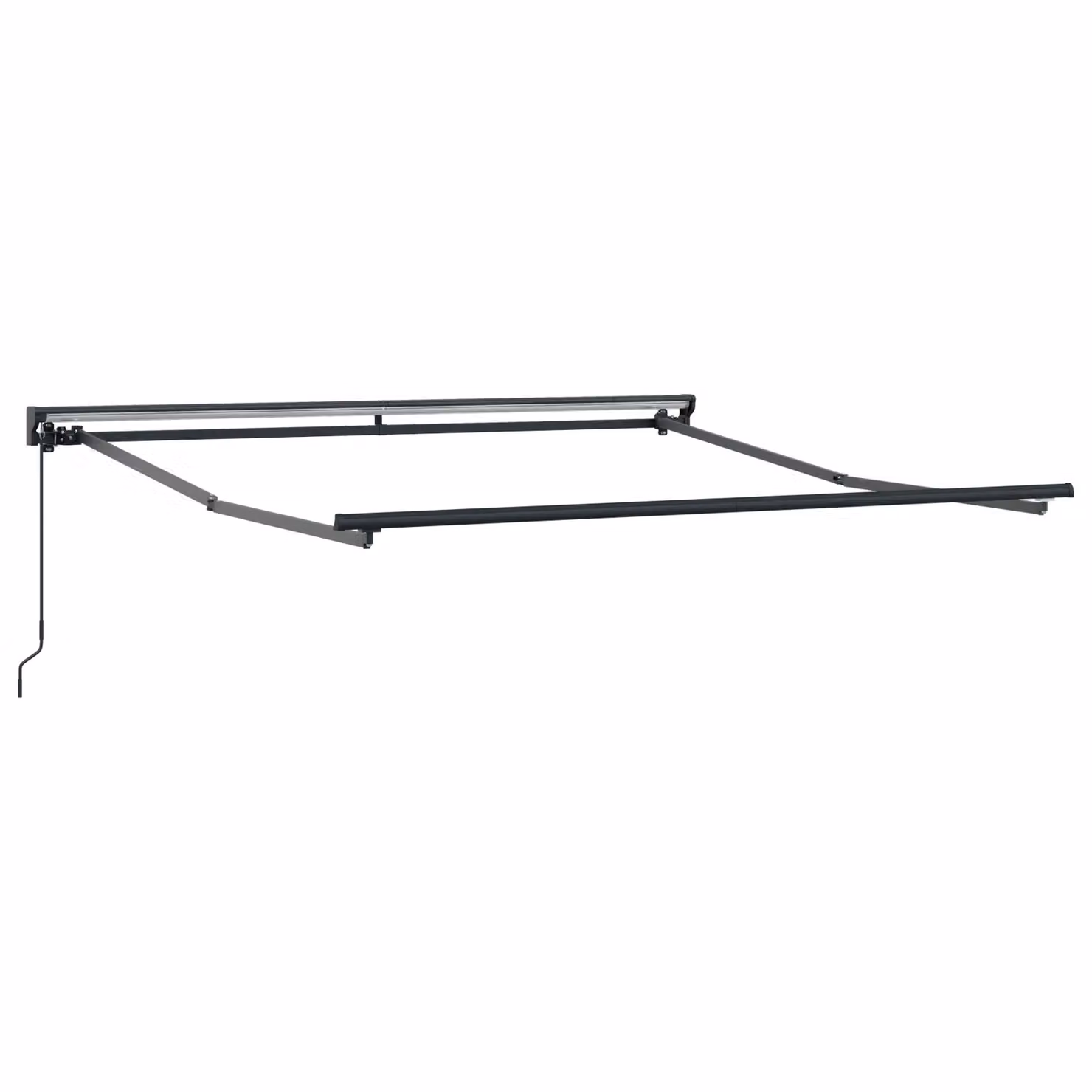 Berkfield Home Manual Retractable Folding Arm Awning in Anthracite Grey, W: 300 cm, D: 250 cm – 4