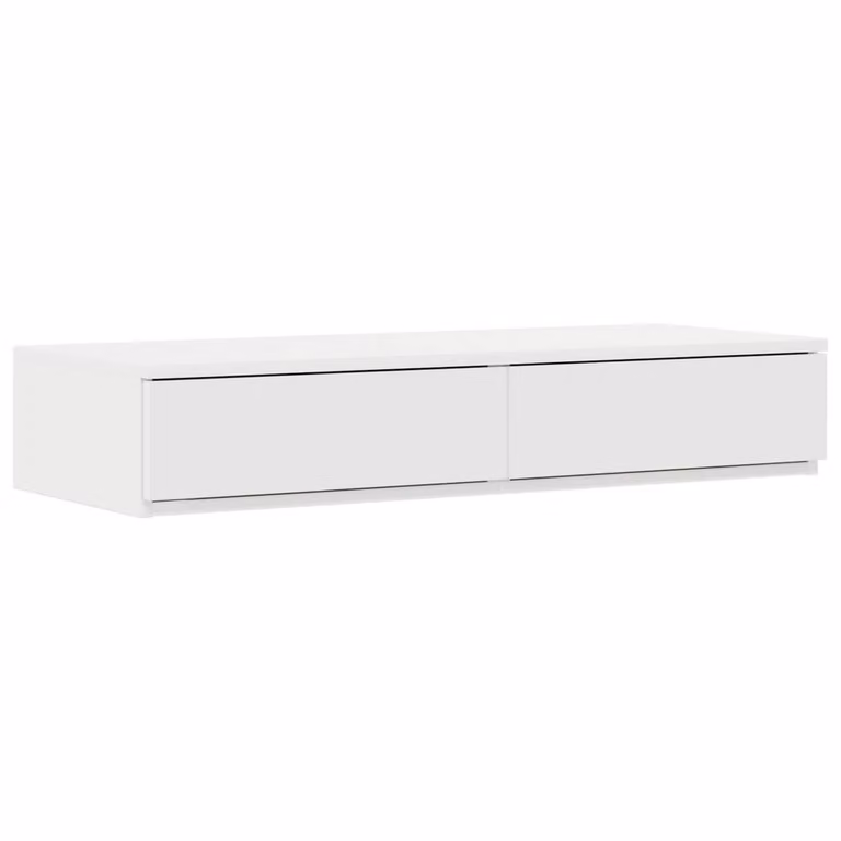 Berkfield Home White Bed Drawers in Engineered Wood W/D/H: 80 x 36 x 5 cm