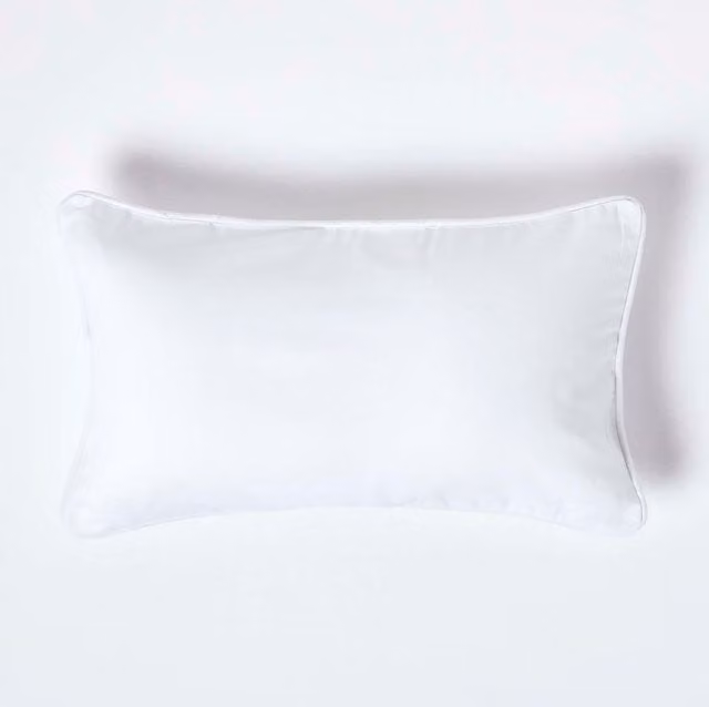 Homescapes Plain White Cotton Cushion Cover, 50 x 50 cm