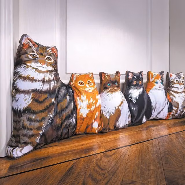 mysmartbuy Cat Design Draught Excluder, Multicolour Door Bottom Accessory