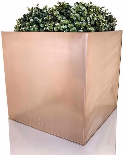 Primrose Galvanised Steel Planter Tub in Red and Gold