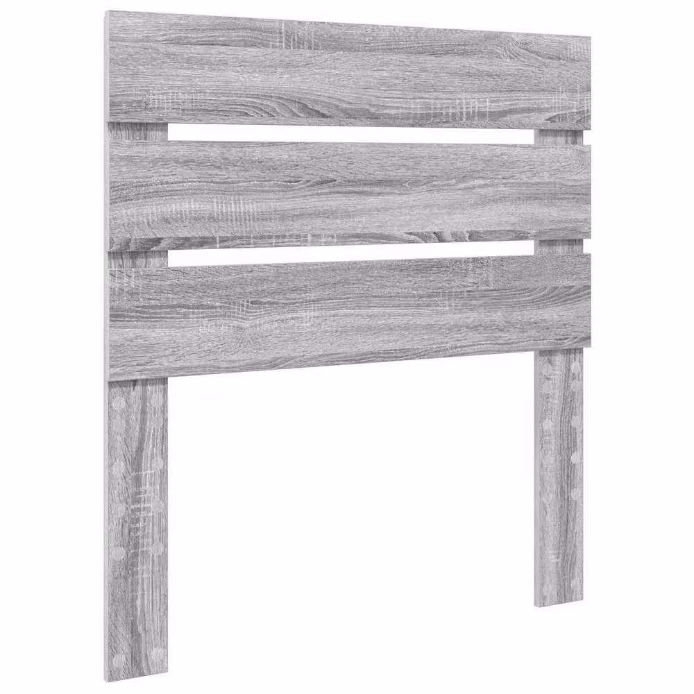 Berkfield Home Modern Bed Frame in Grey Sonoma and Silver, Engineered Wood, W: 75 cm, L: 190 cm – 2
