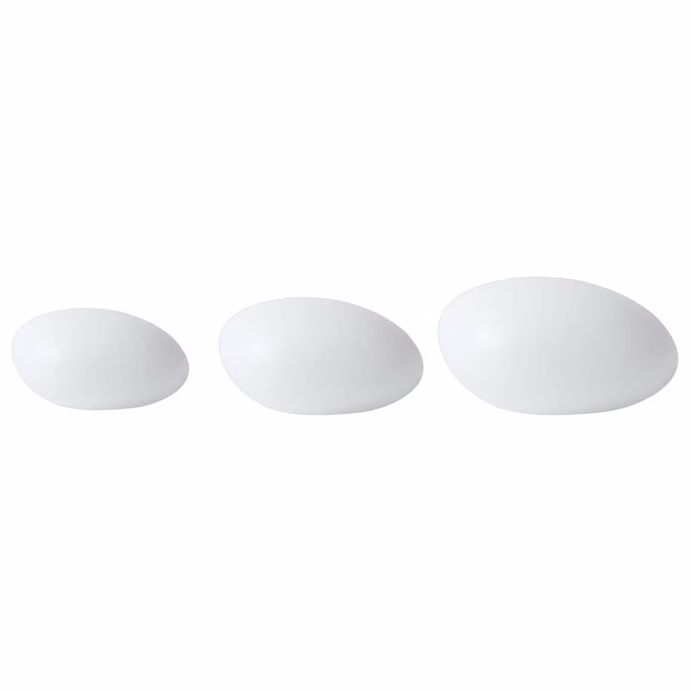 Wyld and Coco Set of 3 Solar LED Stone Lamps in White with Remote Control and IP54 Weather Resistance – 2