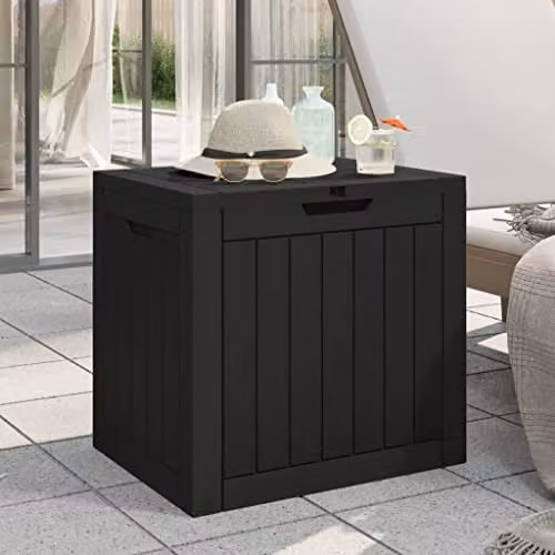 vidaXL Black Garden Storage Box W/D/H: 55.5 x 43 x 53 cm – 2