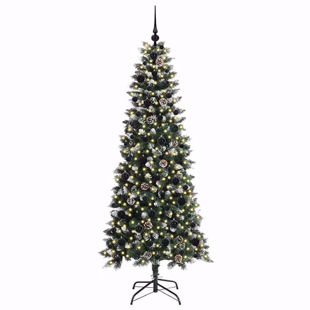 Berkfield Home Artificial Christmas Tree with 300 LEDs, Green, W/D/H: 76 x 76 x 180 cm – 3