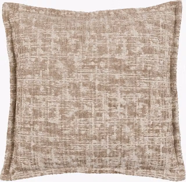 Perch & Parrow Beige Graphic Square Jacquard Cushion