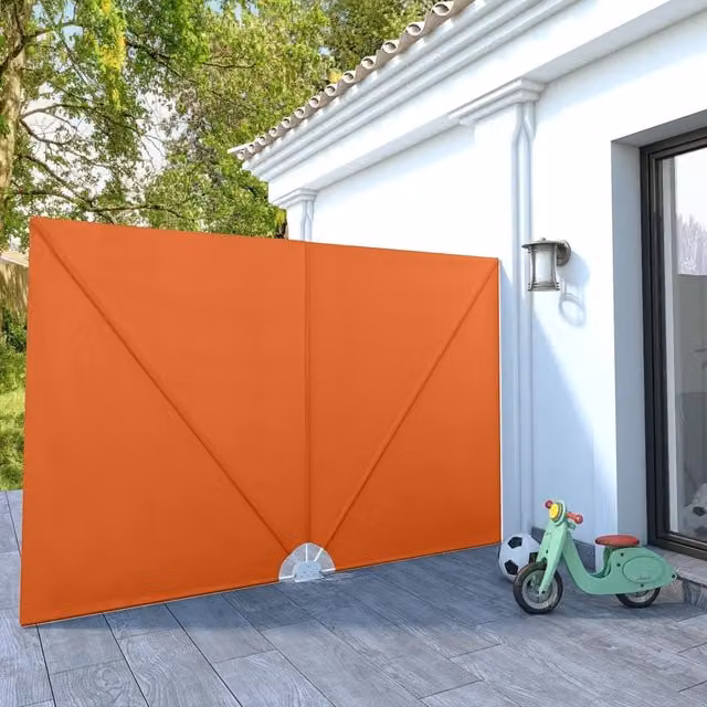 Berkfield Home Collapsible Terrace Side Awning in Brown, W/D/H: 300 x 200 cm