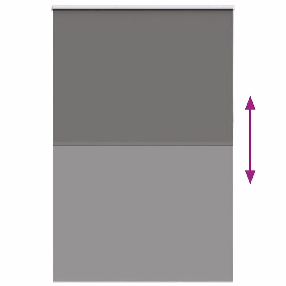 Berkfield Home Grey Blackout Roller Blind, Thermal Insulating Polyester Fabric, W: 160 cm, H: 210 cm – 3