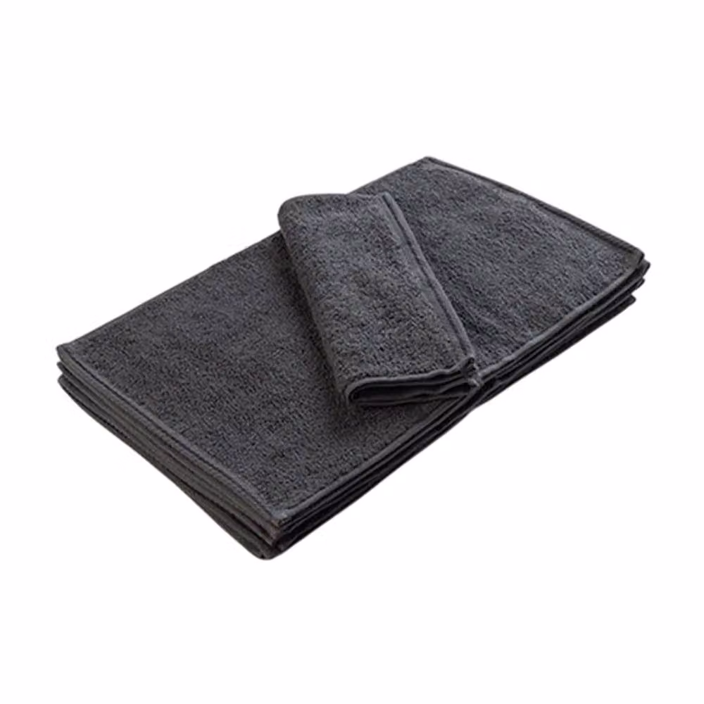 ARTG Dark Grey Cotton Terrycloth Guest Towel with Border – 2