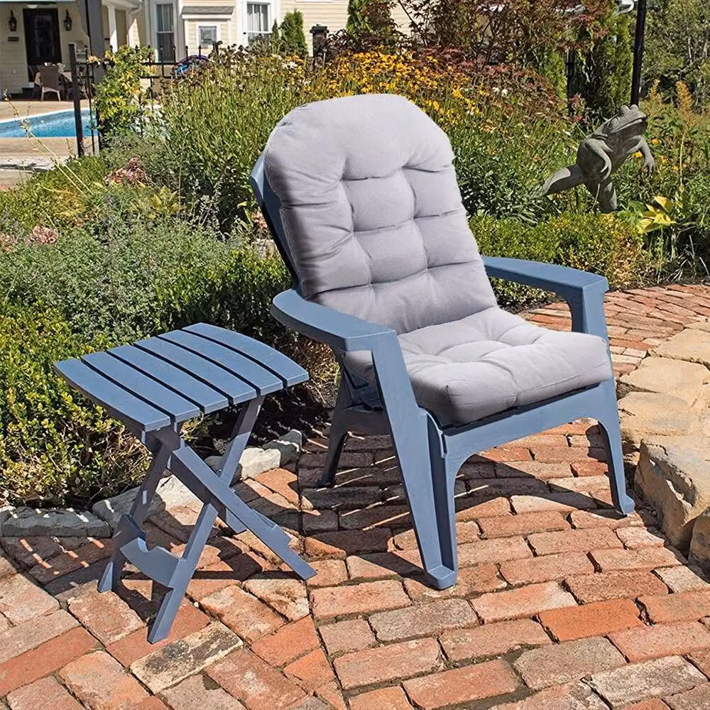 KORVIXA Grey Rectangular Garden Chair Cushion Seat Pad, Water Repellent and Breathable, W/D/H: 127 x 127 x 125 cm – 3