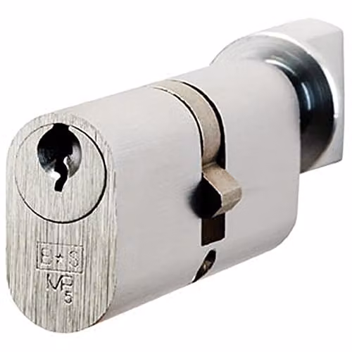 Loops 70mm Double Oval Cylinder and Thumbturn Lock in Satin Chrome
