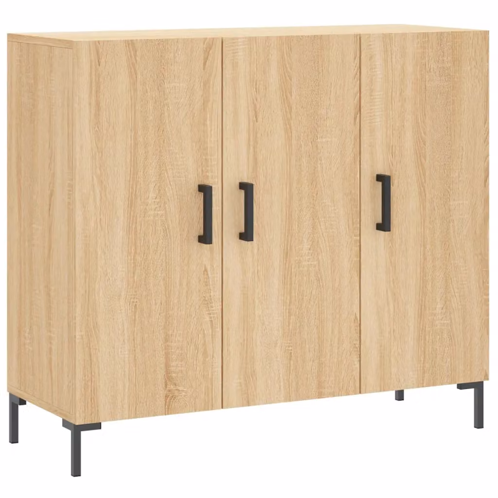 Berkfield Home Sonoma Oak Sideboard in Brown, W/D/H: 90 x 34 x 80 cm – 2