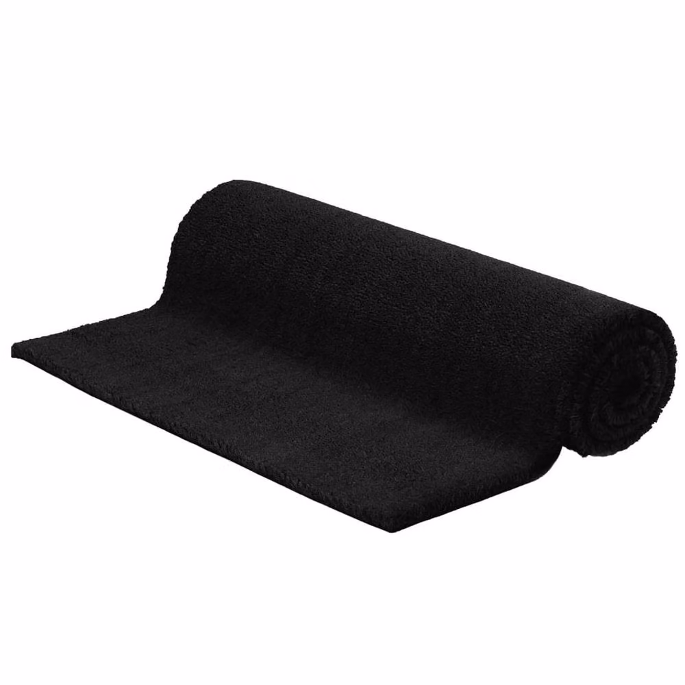 Berkfield Home Black Tufted Coir and PVC Rectangular Door Mat W: 100 cm, D: 150 cm – 2