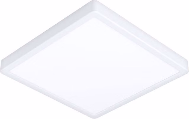 Loops Modern White Square LED Ceiling Light with Included Bulb – 1