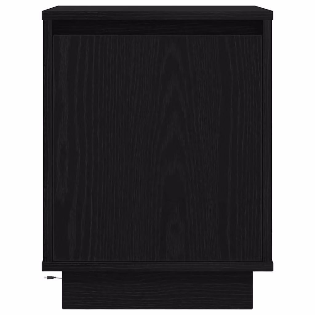 Berkfield Home Bedside Cabinet with Integrated LED Lights in Black, W/D/H: 38 x 34 x 50 cm – 5