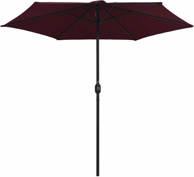 Berkfield Home Outdoor Parasol with Aluminium Pole, Burgundy Red, W: 270 cm, D: 246 cm – 1