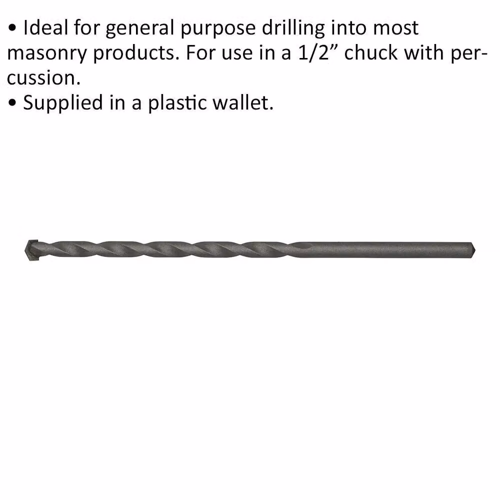 Loops Grey Masonry Rotary Impact Drill Bit with Straight Shank, 7 x 150mm – 2