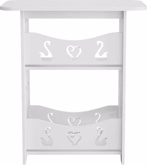 KORVIXA White 3 Tier Plastic Side Table – 1