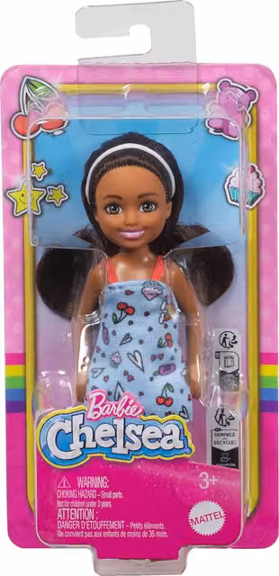 Mattel Barbie Chelsea Doll with Blue Dress and Headband