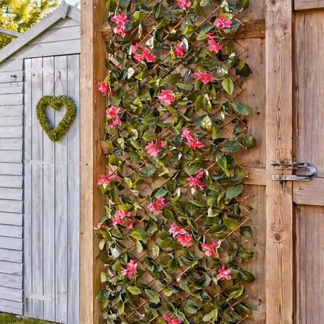 Marco Paul Bougainvillea Artificial Flower Wall Trellis, Pink Multicolour, H 180 x W 60 x D 60 cm – 1