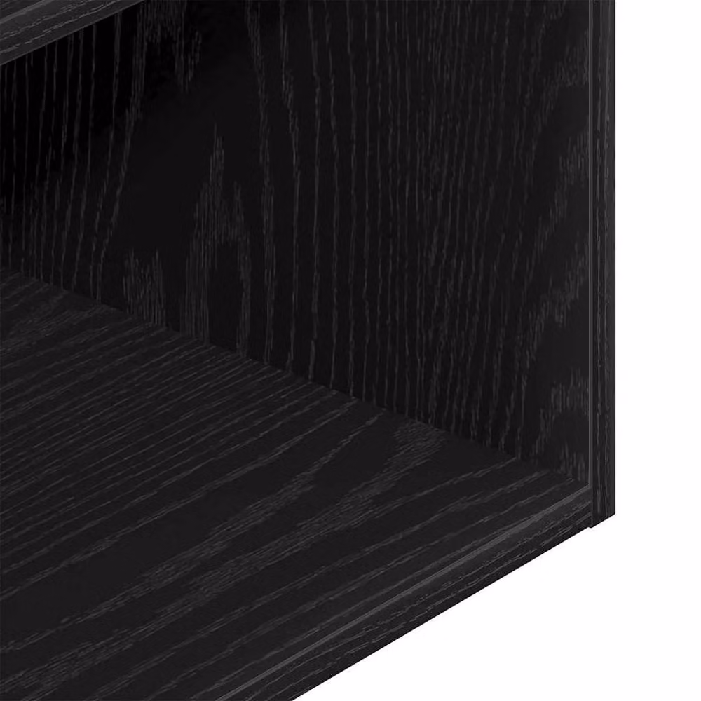 Berkfield Home Set of 2 Durable Bedside Cabinets with Drawer, Black Oak, W: 35 cm, D: 34 cm, H: 66.5 cm – 5