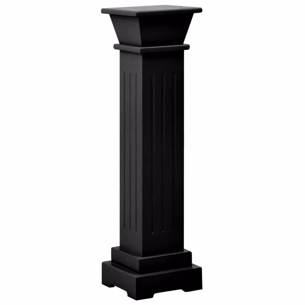 Berkfield Home Classic Square Pillar Plant Stand in Black MDF, W/D/H: 17 x 17 x 66 cm – 2