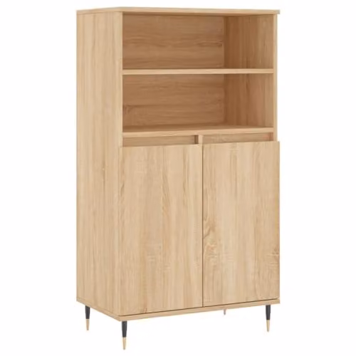 vidaXL Modern Highboard in Brown, W/D/H: 60 x 36 x 110 cm