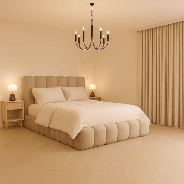 Desire Deco Alice Ottoman Storage Bed Frame in Beige, Double, W/D/H: 140 x 200 cm – 1