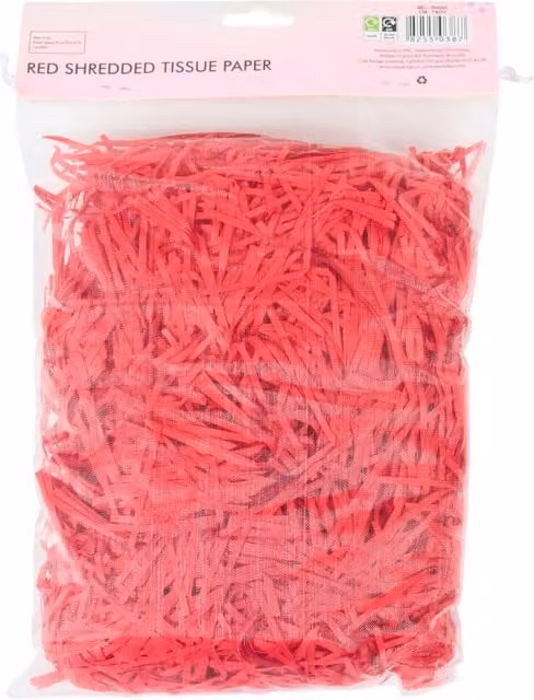Art Studio Red Shredded Tissue Paper