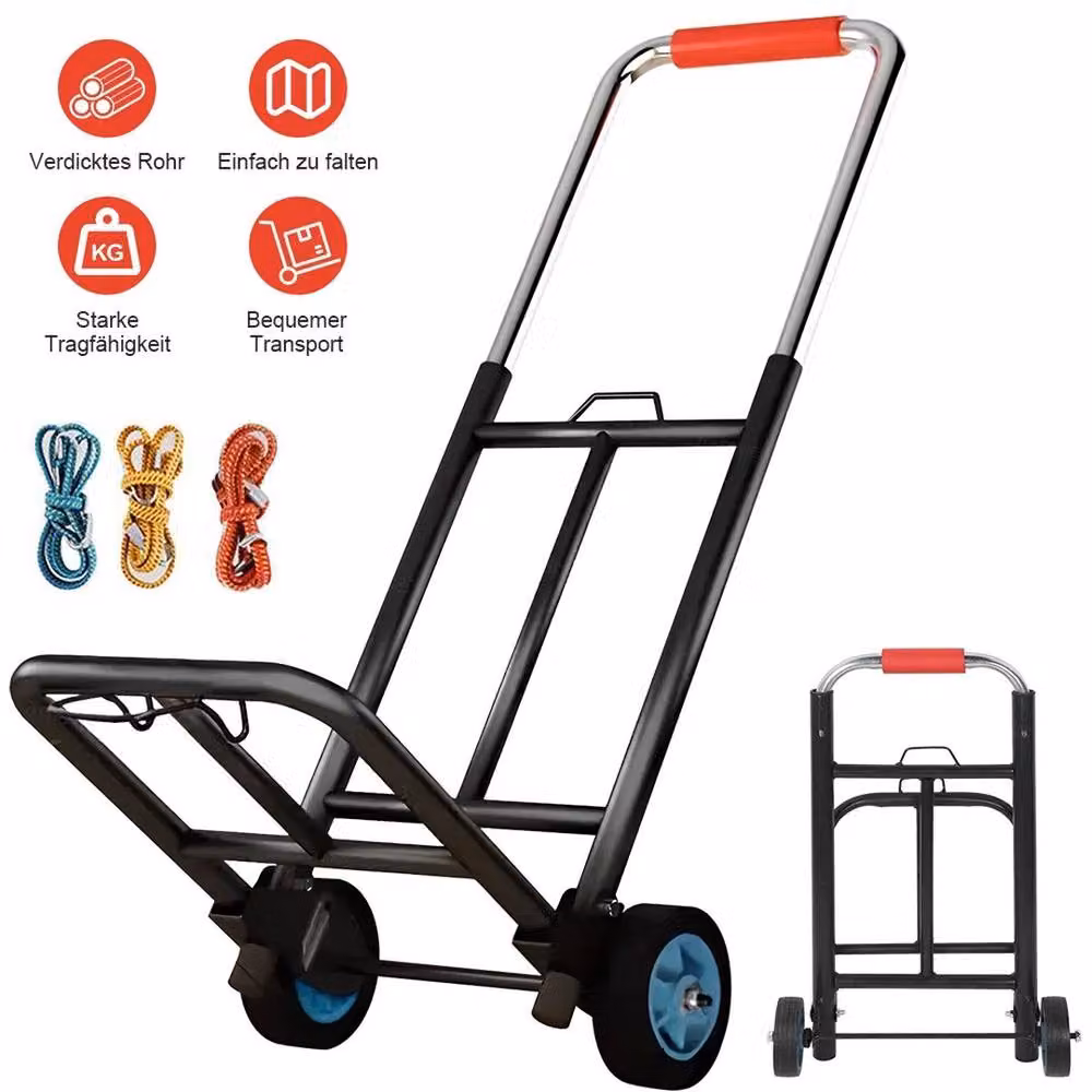 KORVIXA Barrow Heavy Duty Iron Hand Trolley in Black – 3
