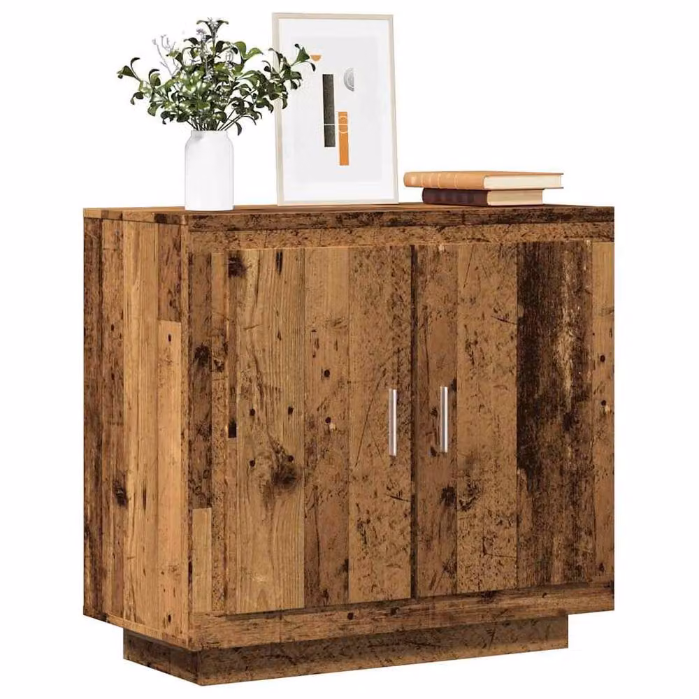 Berkfield Home Rustic Old Wood Sideboard in Brown, W/D/H: 80 x 40 x 75 cm – 2
