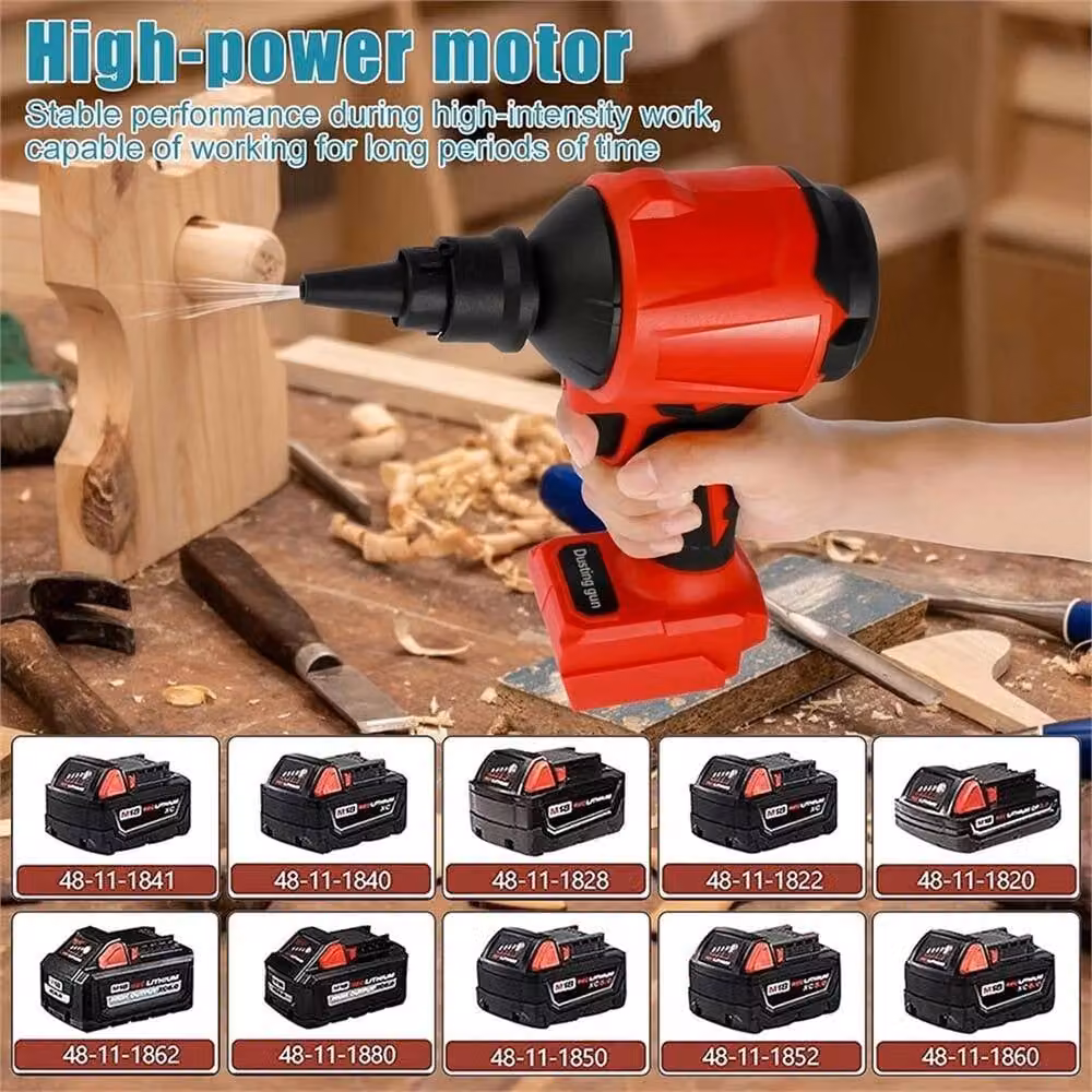 Nordara Red Cordless Blower Inflator Vacuum Multifunction Tool with Rechargeable Battery W/D/H: 100 x 15 x 15 cm – 4