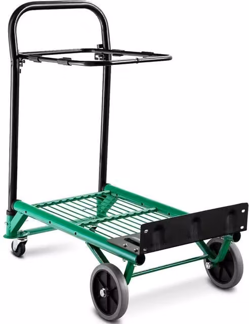 Havendro Heavy Duty Folding Convertible Hand Truck Dolly with TPR Wheels, Green – 1