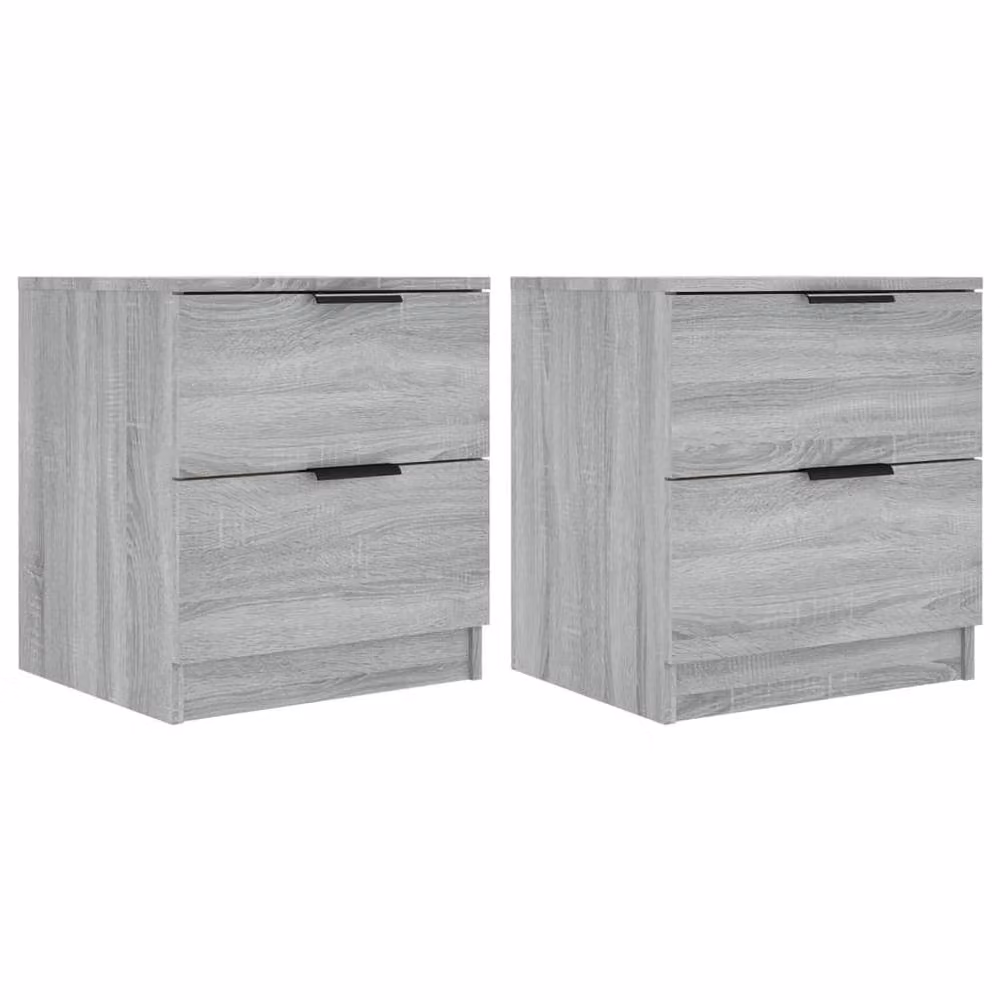 Berkfield Home Elegant Bedside Cabinets, 2 Piece Set in Grey Sonoma Engineered Wood – 2