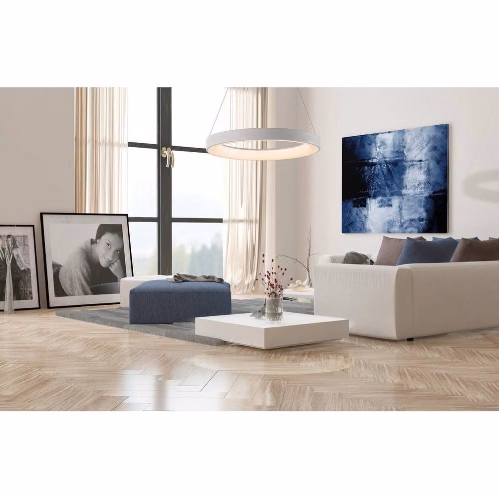Netlighting Niseko Ring LED Ceiling Light, White, Diameter: 90 cm, 78W, 3000K, 6200lm – 2