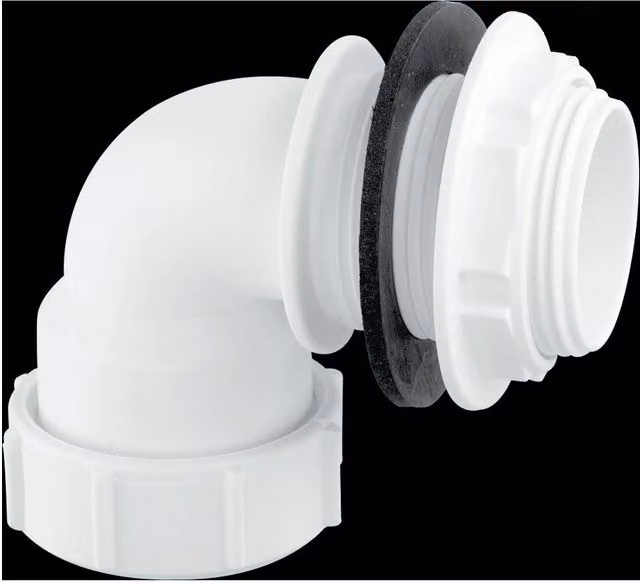 McAlpine MT4-TANK 1.5" Multifit Bent Plastic Tank Connector in White – 1