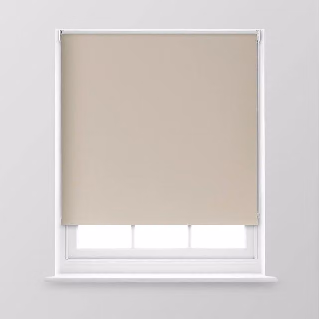 A.Unique Home Premium Trimmable Thermal Blackout Roller Window Blind, Taupe, W: 150 cm, H: 170 cm