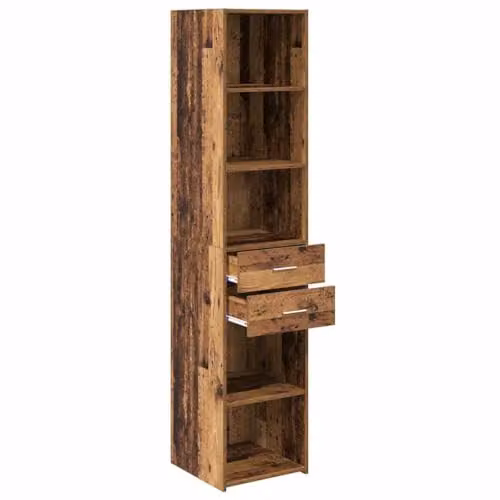 vidaXL Modern Highboard in Old Wood Brown, W/D/H: 40 x 42.5 x 185 cm – 3