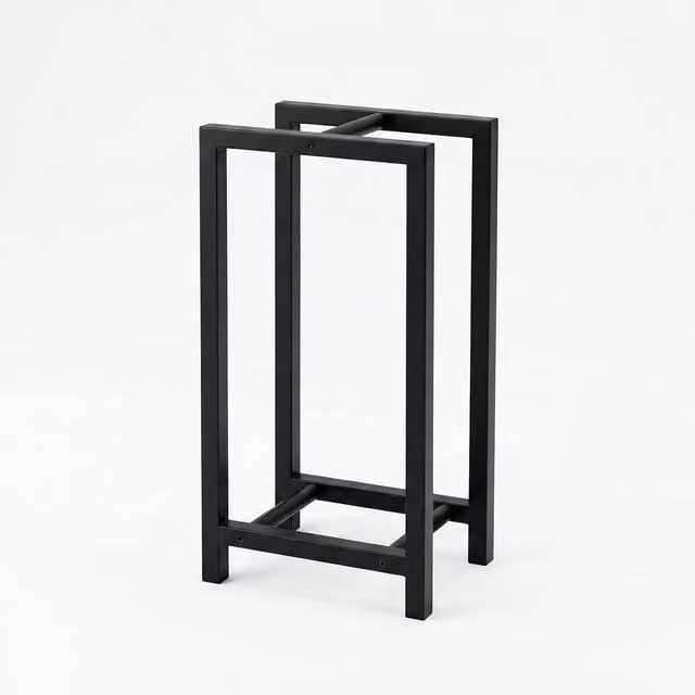 Levede Steel Fireplace Log Holder Compact Wood Storage Rack, Black