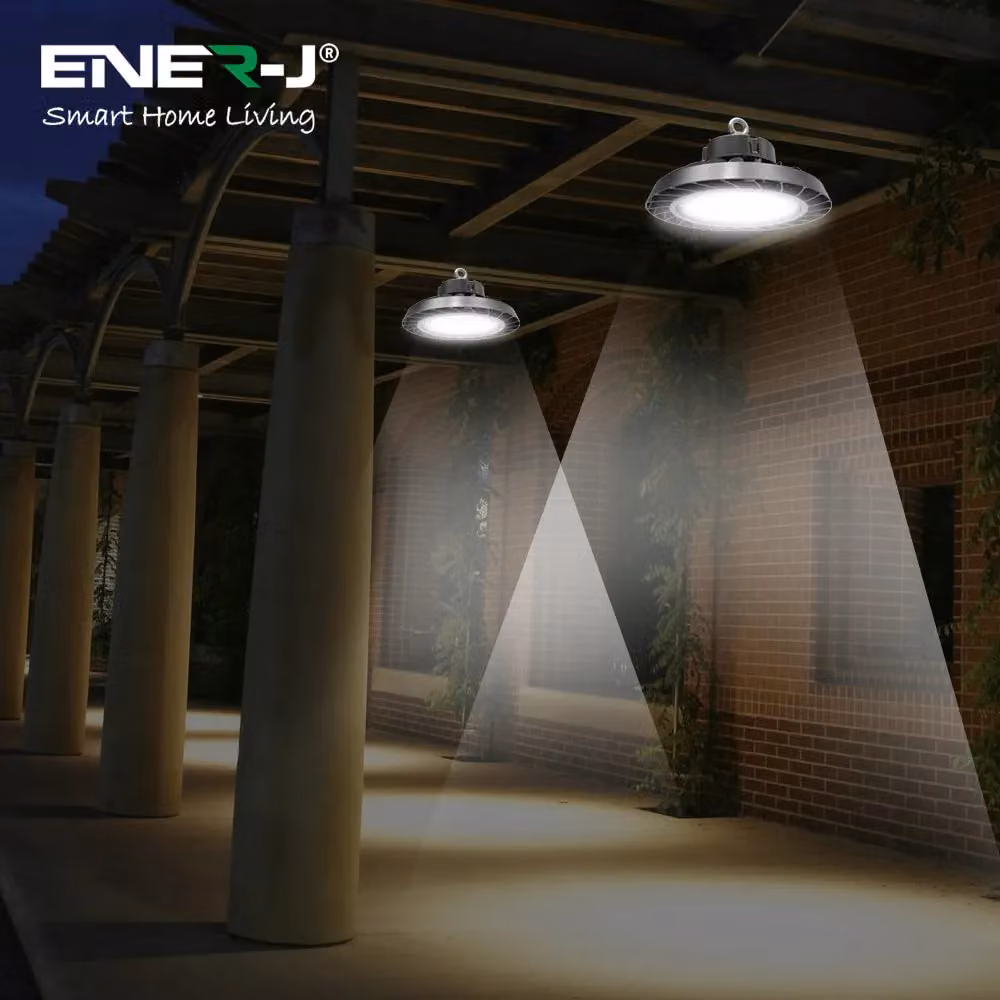 ENER-J 150W LED UFO Highbay Light with Switchable CCT and Wattage, IP65 Rated, White – 3