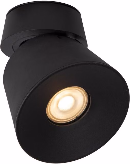 Lucide Trigono Dimmable Adjustable Ceiling Spotlight in Black, Diameter: 10.5 cm – 4