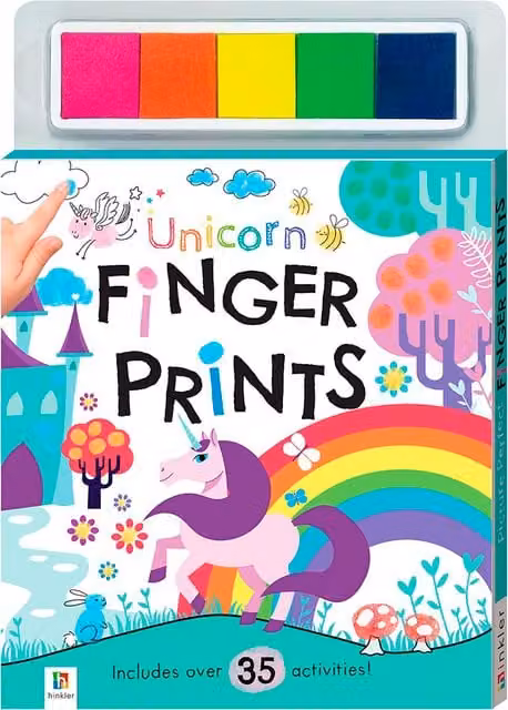 Hinkler Unicorn Finger Print Activity Book for Children, Multicolour