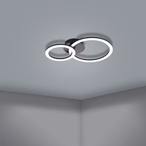 Eglo Connect.z Parrapos-z Smart LED Ceiling Lamp, Black – 2