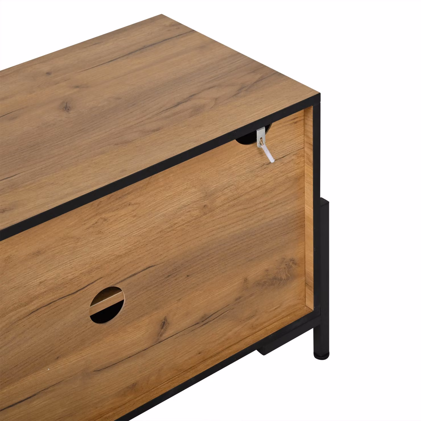 Aosom UK Geometric Wood TV Stand in Rustic Brown with Bold Geometric Doors and Adjustable Shelves, W/D/H: 153 x 40 x 50 cm – 6